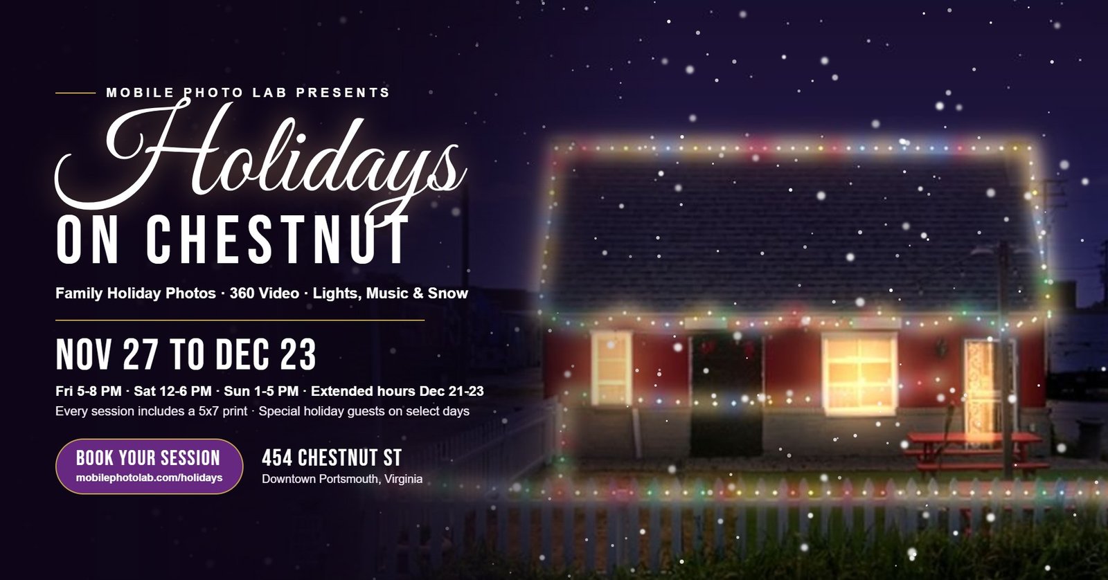 Holidays on Chestnut, 454 Chestnut St, Downtown Portsmouth, VA